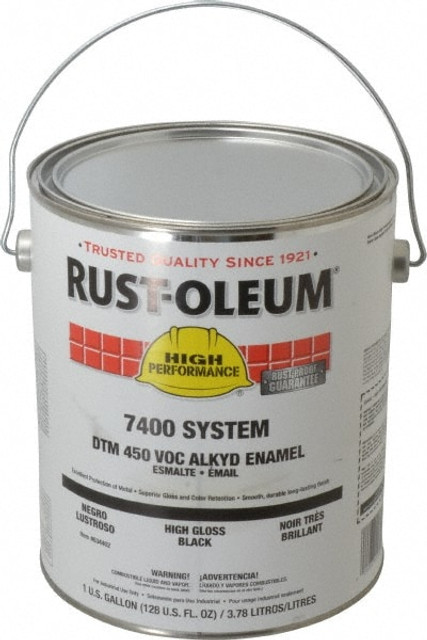 Rust-Oleum 634402 Industrial Enamel Paint: 10 gal, High-Gloss, Black