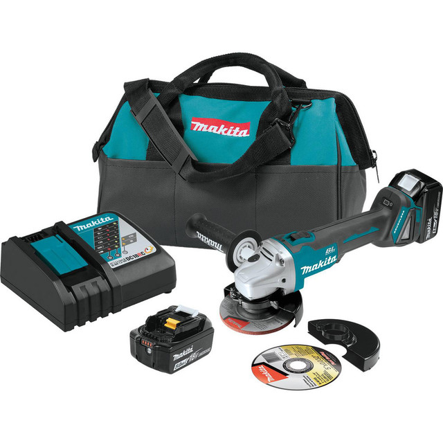 Makita XAG04T Corded Angle Grinder: 4-1/2 to 5" Wheel Dia, 8,500 RPM, 5/8-11 Spindle