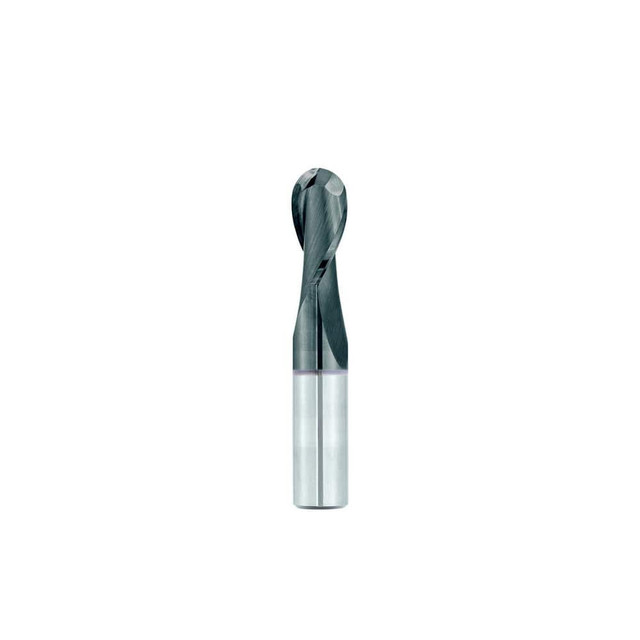 Niagara Cutter 17001432 Ball End Mill: 0.25" Dia, 0.5" LOC, 2 Flute, Solid Carbide