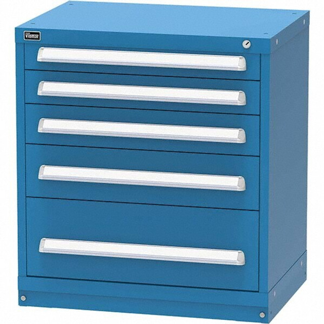 Vidmar RP1138ALBB 5 Drawer, 45 Compartment Bright Blue Steel Modular Storage Cabinet