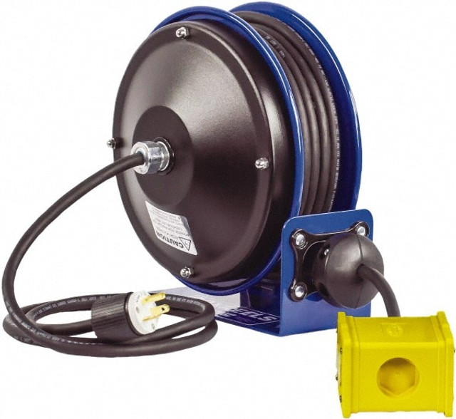 CoxReels PC10-3012-B Cord & Cable Reel: 12 AWG, 30' Long, Quad Outlet End