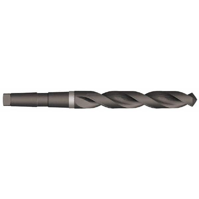 Precision Twist Drill 6000458 Taper Shank Drill Bit: 1.2344" Dia, 3MT, 118 °, High Speed Steel
