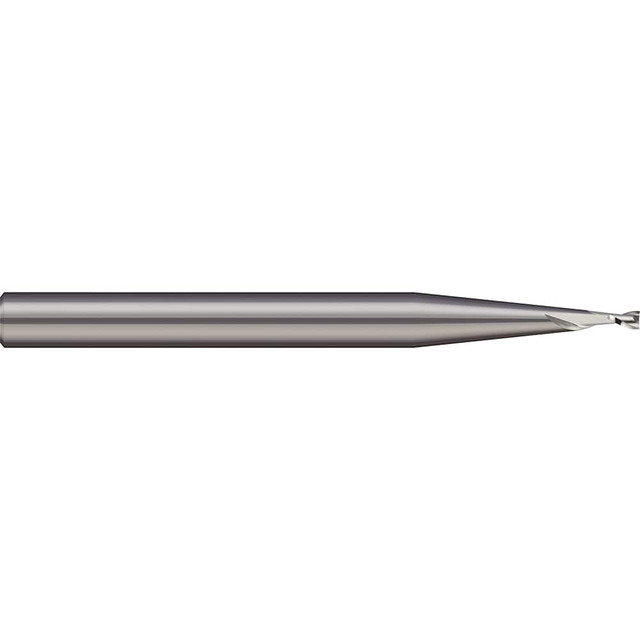 Micro 100 RMEM-009-2 Square End Mill: 0.9 mm Dia, 2 Flutes, 2.7 mm LOC, Solid Carbide, 30 ° Helix