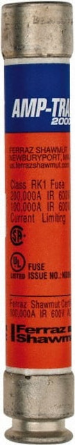 Ferraz Shawmut A6D4R Cylindrical Time Delay Fuse: RK1, 4 A, 127 mm OAL, 21 mm Dia