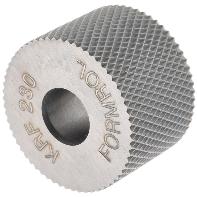 MSC KRF-230 Standard Knurl Wheel: 3/4" Dia, 90 ° Tooth Angle, 30 TPI, Diamond, High Speed Steel