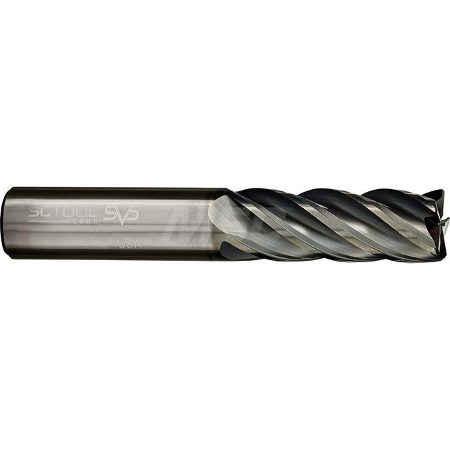 SC Tool 20352 Corner Radius End Mill: 5/8" Dia, 1-1/4" LOC, 0.12" Radius, 5 Flutes, Solid Carbide