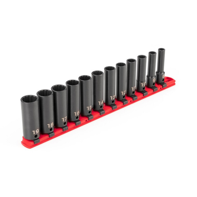 Tekton SID91111 Socket Set Socket Set: 12 Pc, 8.00 to 19.00 mm Socket