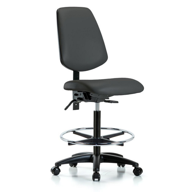 Blue Ridge Ergonomics MSC47304 Task Chair: Vinyl, Charcoal