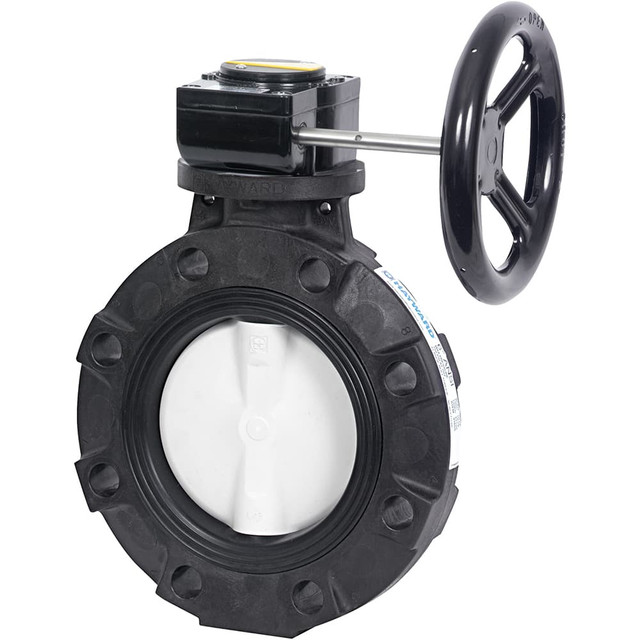 Hayward Flow Control BYV44100A0EG000 Manual Butterfly Valve: 10" Pipe, Gear Handle