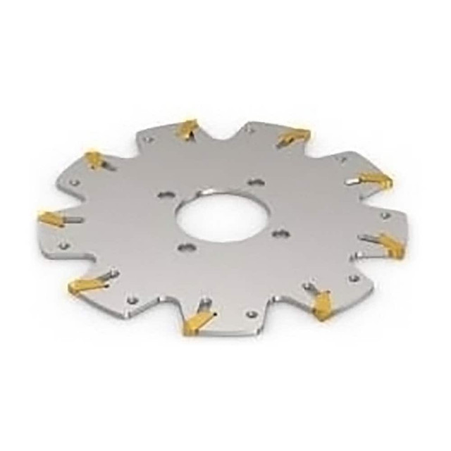 Seco 75054877 Indexable Slotting Cutter: 0.122" Cutting Width, 5" Cutter Dia, Arbor Hole Connection, 1.32" Max Depth of Cut, 1-1/4" Hole