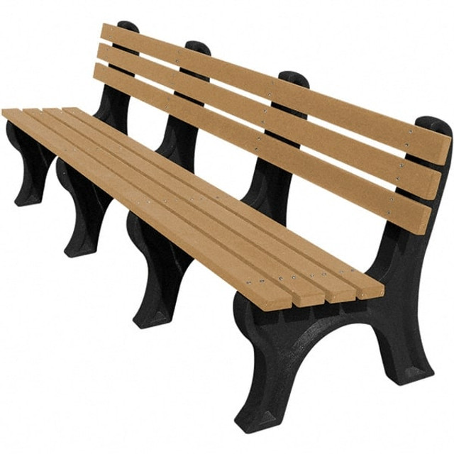 Vestil BEN-PECB-96-BKC 8' Long x 26-1/4" Wide, Recycled Plastic Bench Seat