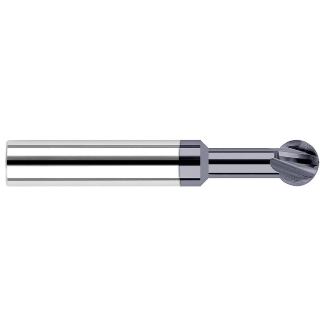 Harvey Tool 867762-C3 Ball End Mill: 0.0625" Dia, 0.053" LOC, 2 Flute, Solid Carbide