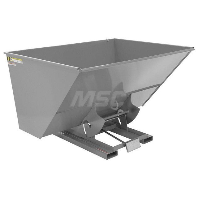 Vestil D-300-HD-GY-MG Stationary Tilt Hopper: 6,000 lb Capacity, 82" Wide, 68.63" Long, 51.8125" High