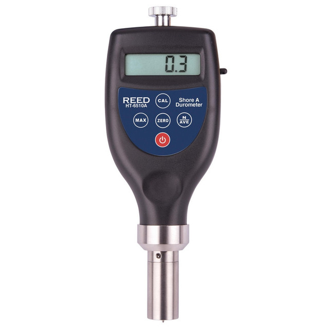 REED Instruments HT-6510A Portable Electronic Hardness Testers; Scale Type: Shore A ; Minimum Hardness: 10 HA ; Maximum Hardness: 90 HA ; Hardness Range: 10 to 90 HA ; Indenter Type: Sharp Point ; Power Source: (2) AAA Batteries