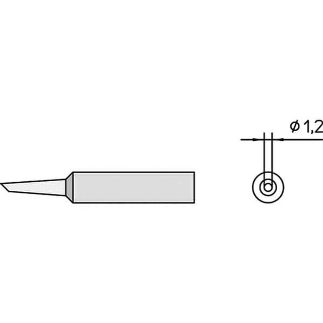 Weller T0054485599 Soldering Iron Round Tip: 4-3/4" Dia