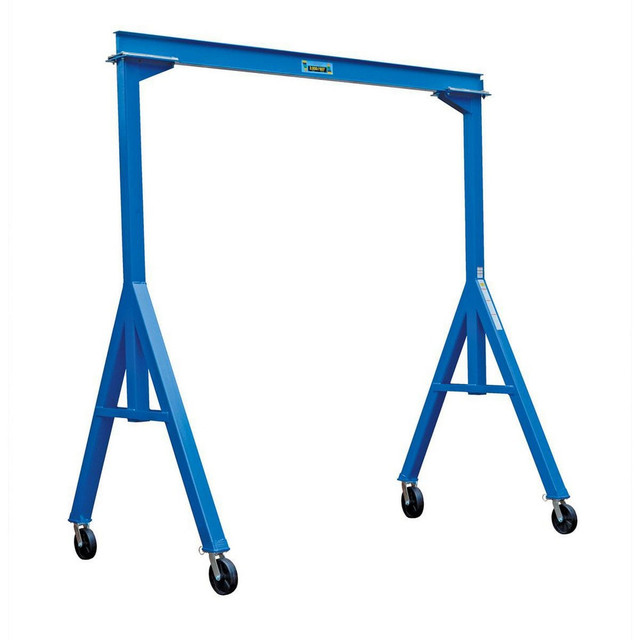 Vestil FHS-2-10 Fixed Gantry Crane: 2,000 lb Working Load Limit, 6" Eye Beam Height, 64.5" OAW