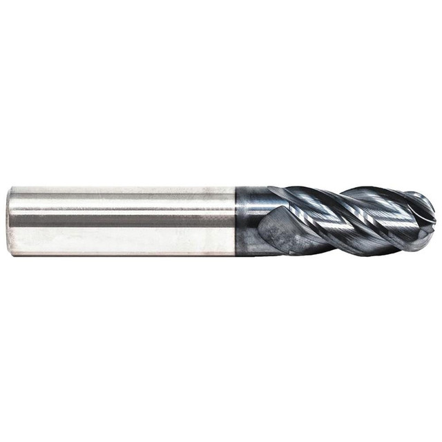 GWS 123089 Ball End Mill: 0.3125" Dia, 0.5" LOC, 4 Flute, Solid Carbide