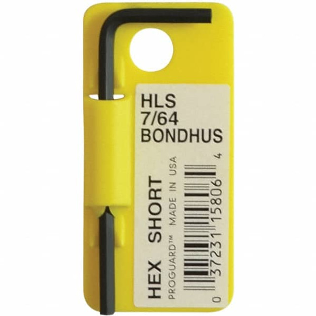 Bondhus 15819 Hex Key: 3/4" Hex, Hex End, Short Arm