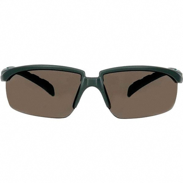 3M 7100203287 Safety Glass: Anti-Fog & Scratch-Resistant, Polycarbonate, Gray Lenses, Full-Framed, UV Protection