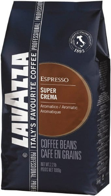 Lavazza LAV4202 Super Crema Whole Bean Espresso Coffee, 2.2 Lb Bag, Vacuum-Packed
