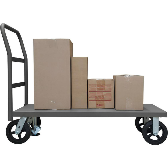 Durham EPTFL24368MR95 Bar, Panel & Platform Trucks; Type: Platform Truck ; Load Capacity (Lb. - 3 Decimals): 2400.000 ; Body Material: Steel ; Height (Inch): 38-1/4 ; Deck Surface: Smooth ; Platform Height: 11.125in