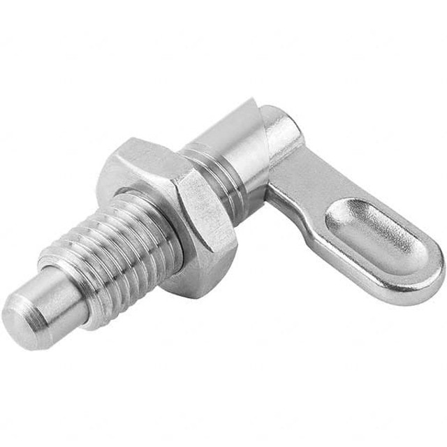KIPP K0637.10505101 M10x1.0, 20mm Thread Length, Straight Cam Action Indexing Plunger