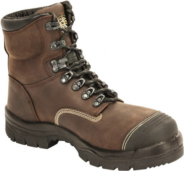 OLIVER 55231-BRN-140 Work Boot: Size 14, 6" High, Leather, Steel Toe