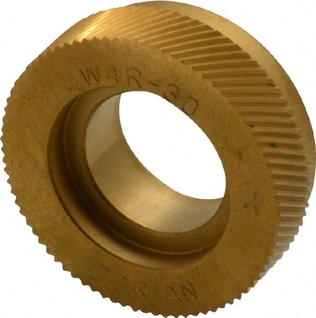 Dorian Tool 73310128064 Standard Knurl Wheel: 1" Dia, 90 ° Tooth Angle, 30 TPI, Diagonal, Cobalt