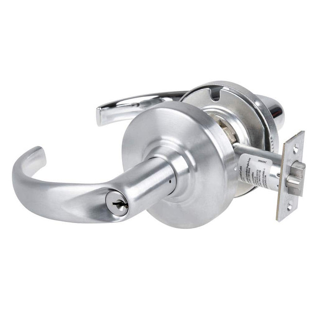 Schlage ALX53P SPA 626 Lever Locksets; Door Thickness: 1 3/8 - 1 3/4; Key Type: Keyed Alike; Back Set: 2-3/4; For Use With: Commerical installation; Finish/Coating: Satin Chrome; Material: Brass; Material: Brass; Door Thickness: 1 3/8 - 1 3/4; Lockse