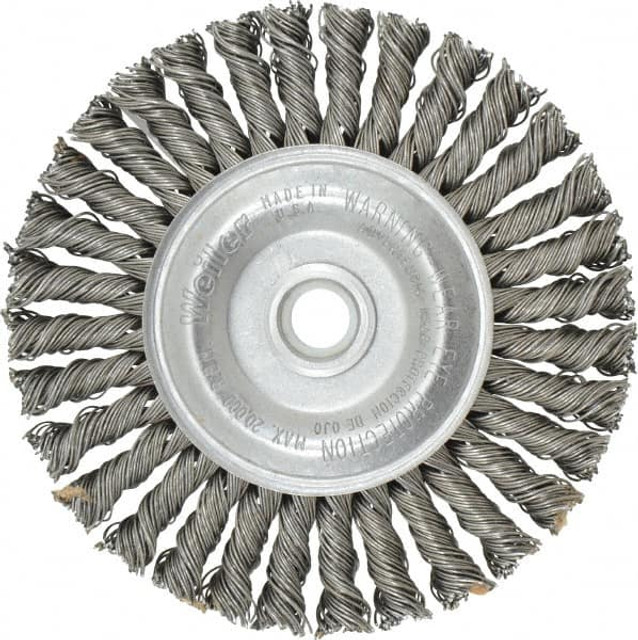 Weiler 94647 Wheel Brush: 4" Wheel Dia, Knotted