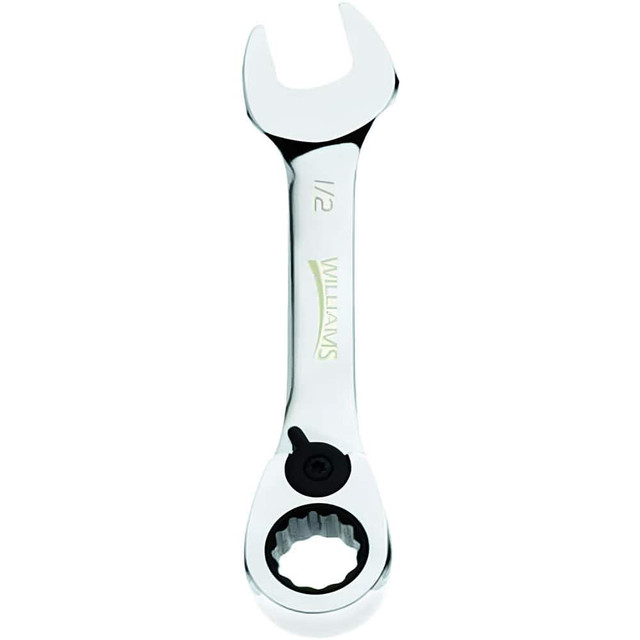 Williams JHW1222RCS Combination Wrenches; Size (Inch): 11/16 ; Type: Reversible Ratcheting Combination Wrench ; Finish: Polished Chrome ; Head Type: Combination ; Box End Type: 12-Point ; Handle Type: Stubby