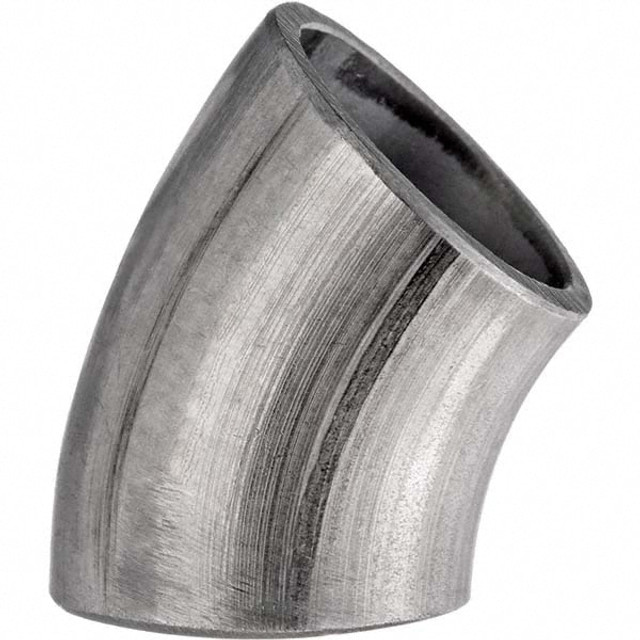 USA Industrials ZUSA-STF-BW-76 Sanitary Stainless Steel Pipe 45 ° Short Elbow, 2", Butt Weld Connection