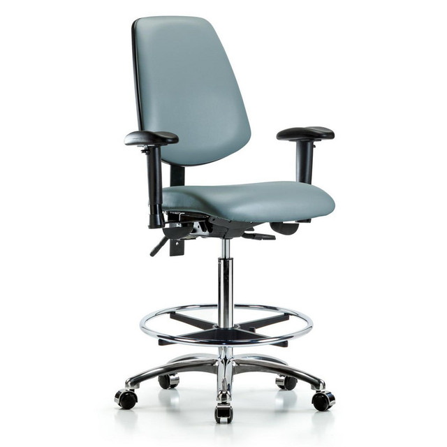 Blue Ridge Ergonomics MSC46973 Task Chair: Vinyl, Storm