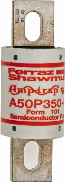 Ferraz Shawmut A50P350-4 Blade Fast-Acting Fuse: 350 A, 4-11/32" OAL, 1-1/2" Dia