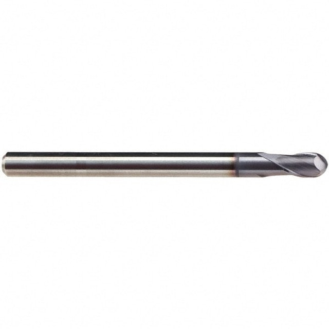 Emuge 1879A.016 Ball End Mill: 2 Flute, Solid Carbide