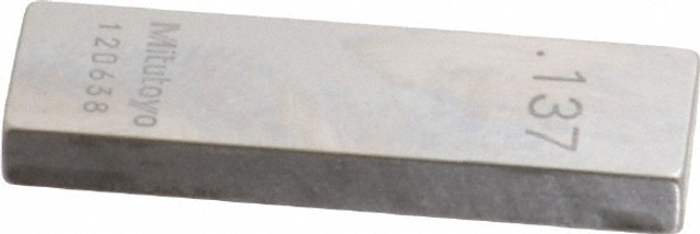 Mitutoyo 611177-531 Rectangle Steel Gage Block: 0.137", Grade 0