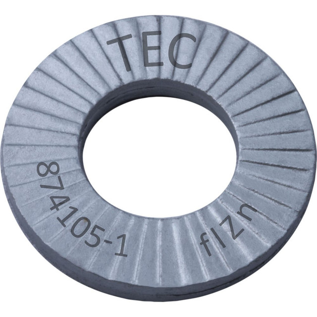 TEC Series TEC-M16LD-100 Wedge Lock Washer: 1.209" OD, 0.669" ID, Steel, SCM35 & 4130, Zinc-Plated