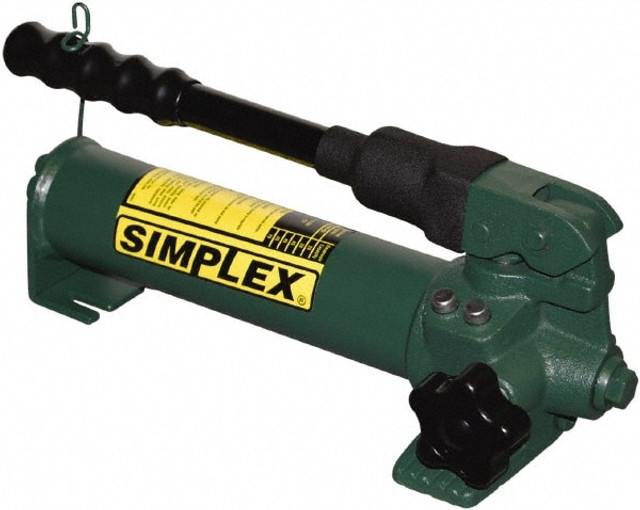 TK Simplex P22 Manual Hydraulic Pump: 2 Stage, 1.5" Piston Dia, Steel Pump