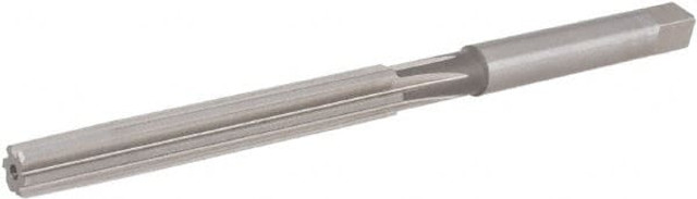 Hertel 2328730 Hand Reamer: 7/16" Dia, 2-3/4" Flute Length, 6 Flutes, 5-1/2" OAL