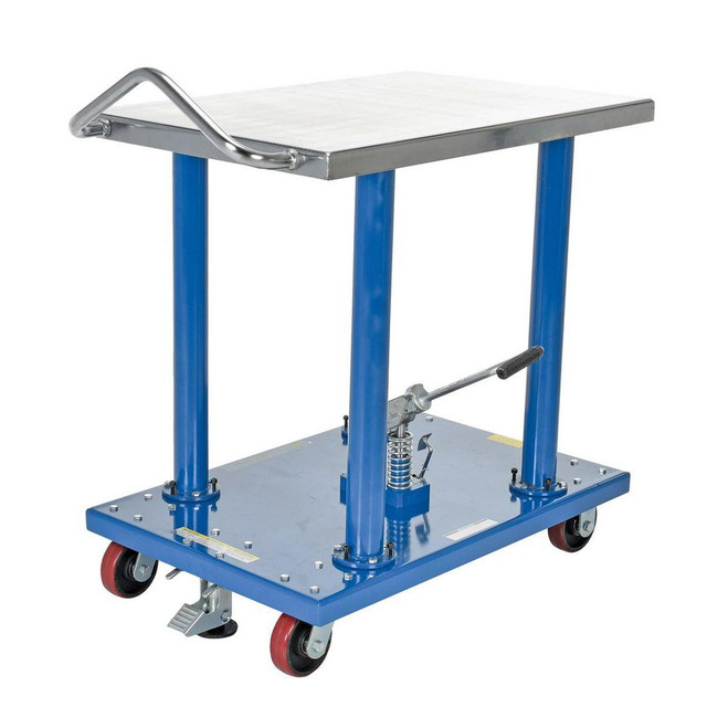 Vestil HT-20-2436A Mobile Air Lift Table: 2,000 lb Capacity, 36" Lift Height, 24 x 36" Platform