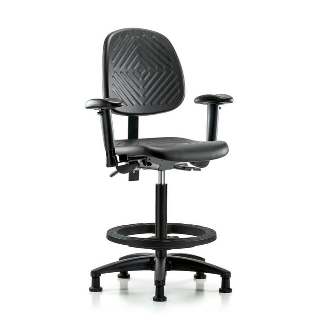 Blue Ridge Ergonomics MSC44806 Task Chair: Polyurethane, Black