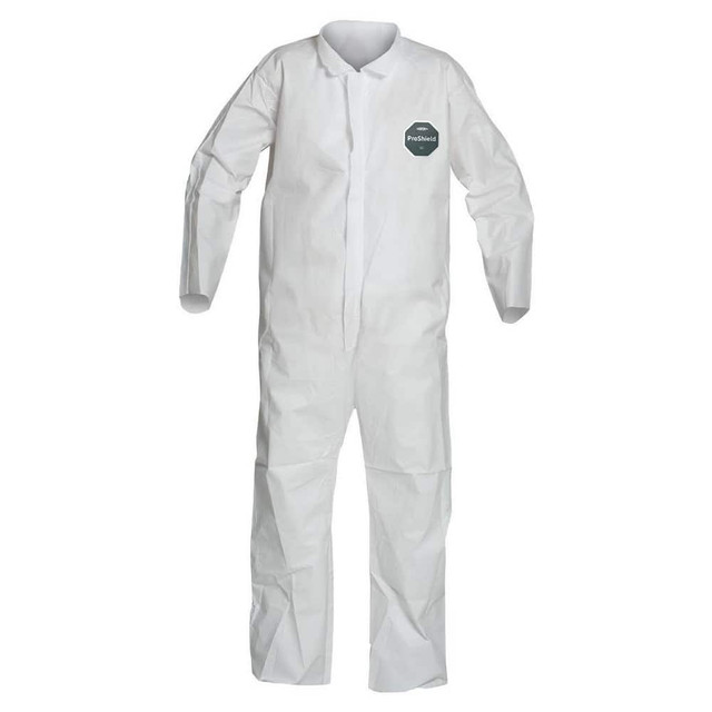 Dupont NB120SWHMD00250 Disposable Coveralls: Size Medium, 1.5 oz, SMS, Zipper Closure