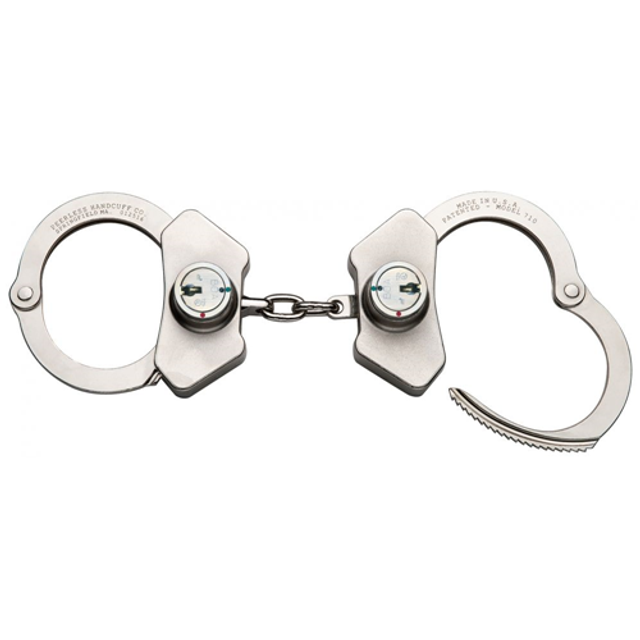 Peerless Handcuff Company 4725 Model 710C High Security Chain Link Handcuff - Nickel Finish