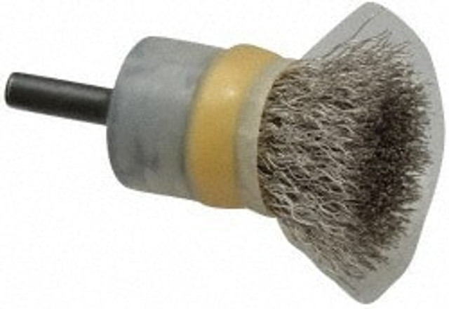 Osborn 0003071900 End Brushes: 3/4" Dia, Stainless Steel, Crimped Wire