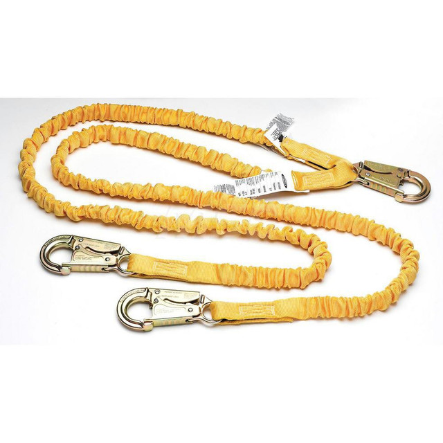 Werner C441200 Lanyards & Lifelines; Load Capacity: 5000lb ; Construction Type: Webbing ; Harness Type: Ladder Climbing ; Lanyard End Connection: Snap Hook ; Anchorage End Connection: Rebar Hook ; Length Ft.: 6.00