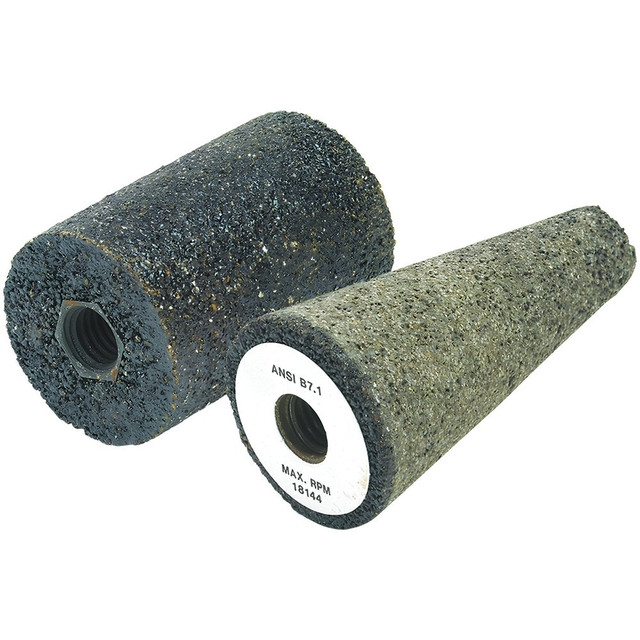 WALTER Surface Technologies 12C311 Cones & Plugs; Shape: Square Tip Plug ; Abrasive Material: Zirconia Alumina ; Bond Type: Resinoid ; Maximum Diameter (Inch - Fraction - 4 Decimals): 1-1/2 ; Grit: 16 ; Arbor Hole Thread Size: 5/8-11