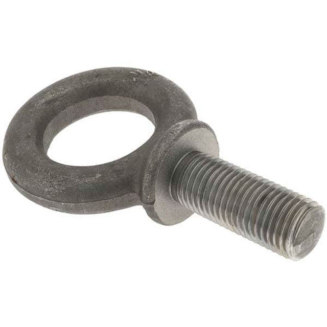 Value Collection B10786 Fixed Lifting Eye Bolt: With Shoulder, 16,000 lb Capacity, 1-1/4-7 Thread, Grade 1045 Steel