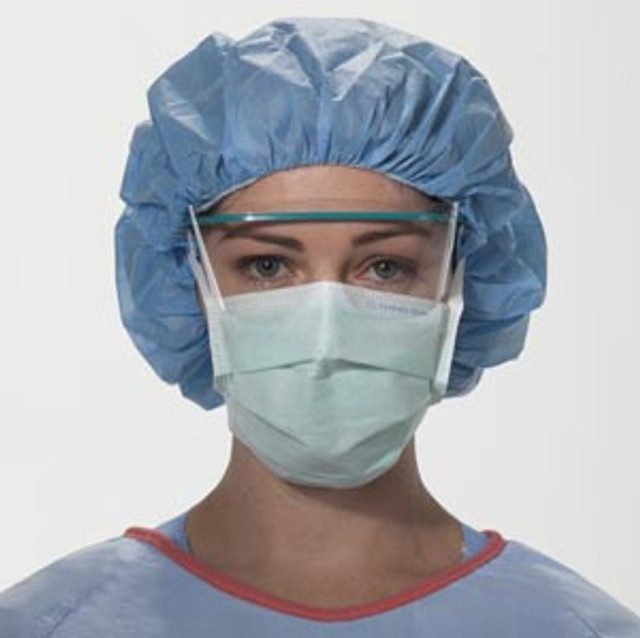 O&M Halyard  49235 Anti-Fog Surgical Mask, Green, 50/pkg, 6 pkg/cs (US Only) (On Manufacturer backorder with an expected release date of May)