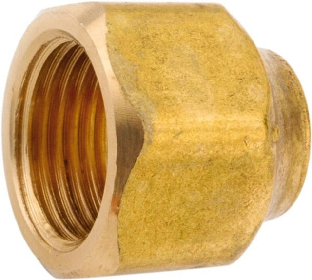 ANDERSON METALS 754020-0806 Lead Free Brass Flared Tube Nut: 1/2 x 3/8" Tube OD, 45 ° Flared Angle