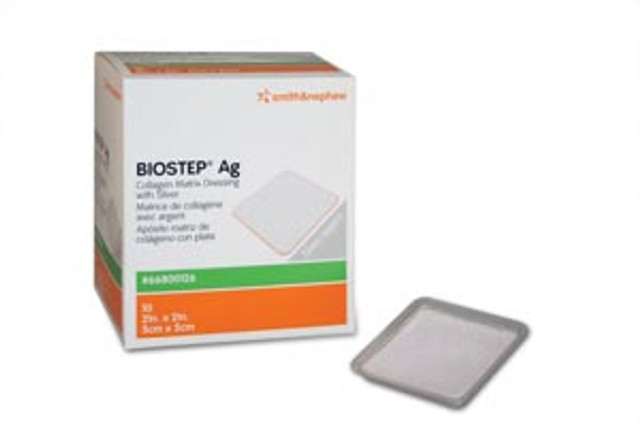 Smith & Nephew, Inc.  66800126 Dressing, Collagen, 2" x 2", BIOSTEP AG, 10/bx (US Only)